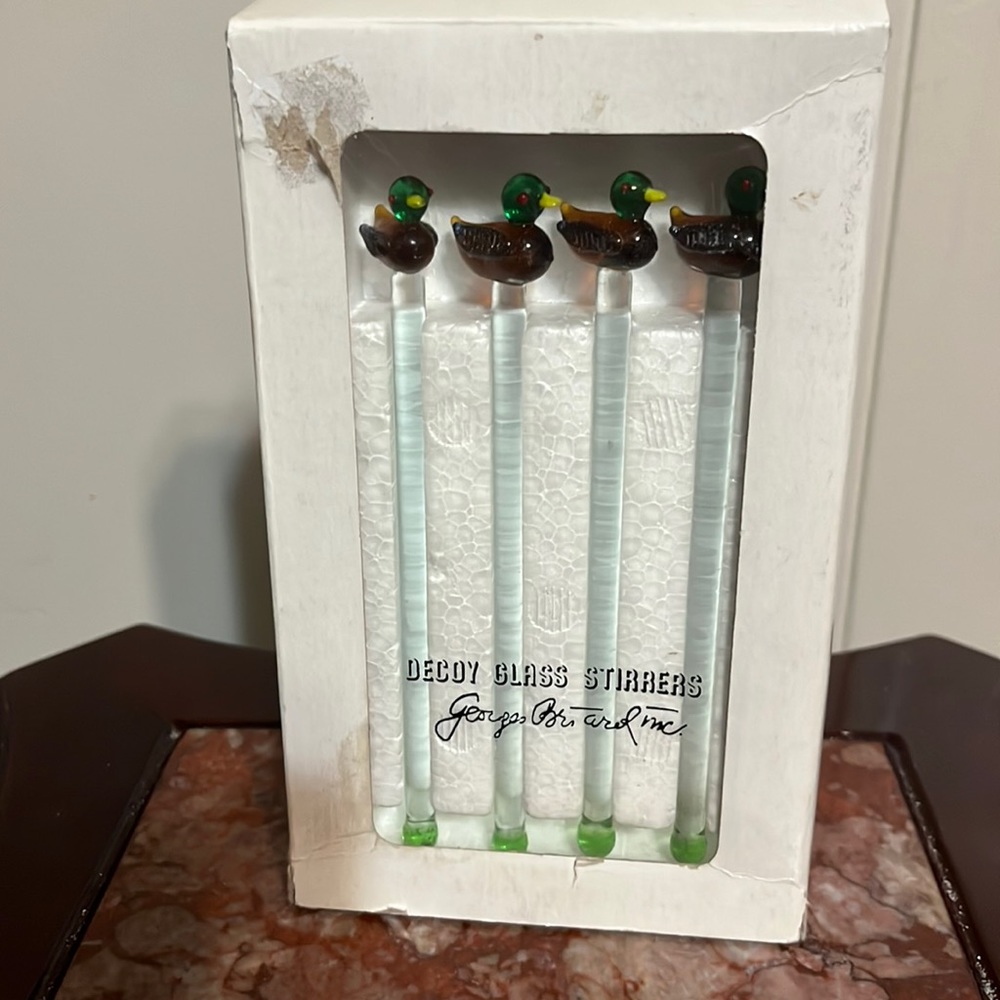 Vintage blown glass  swizzles stirrers